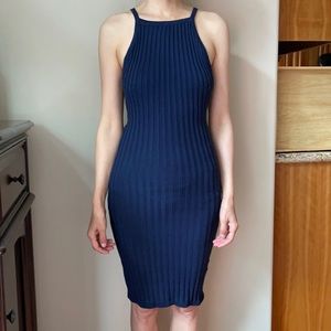 Navy Blue Knit Dress